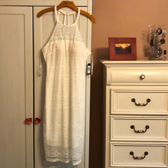 Guess Illusion white halter dress - Picture 4 of 6